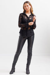 Attitude - Embroidered Black French Lace