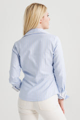 Double Collar - Powder Blue Stripe