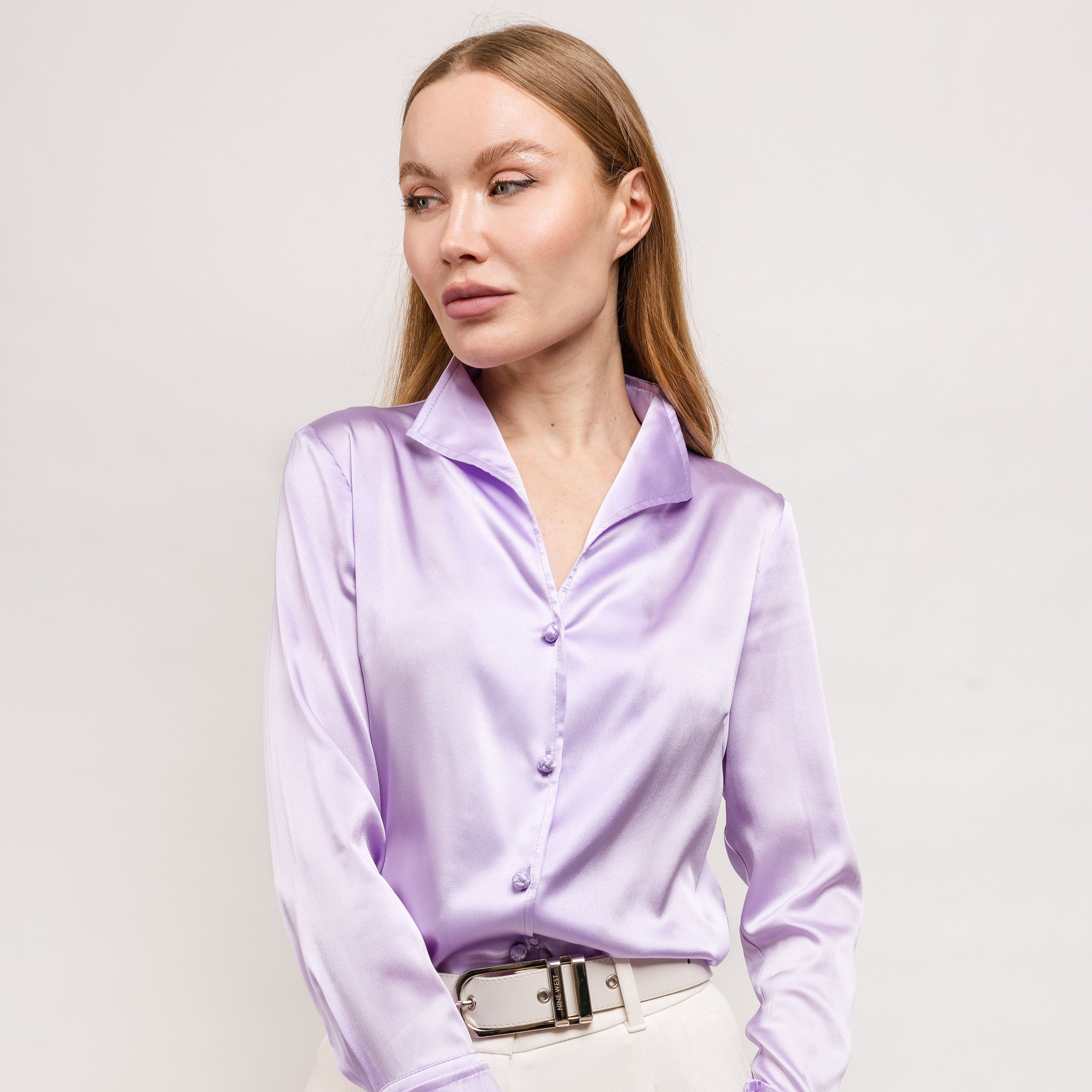 ルエブル LOEUVRE Crinkle Shirring Blouse （LAVENDER） 20240330_McFarland_FarinazEcom
