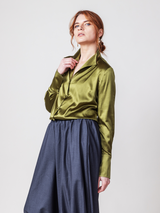 Soft Collar Blouse - Olive