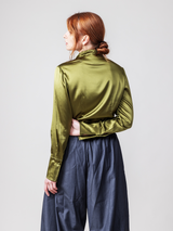 Soft Collar Blouse - Olive