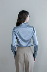 Soft Collar Blouse - Silver