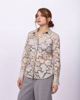 Attitude –Silver Lace Roses | Women’s Blouse