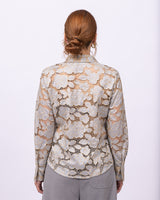 Attitude –Silver Lace Roses | Women’s Blouse