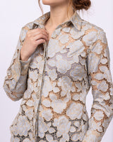 Attitude –Silver Lace Roses | Women’s Blouse