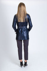 Reversible Leather Trench Jacket