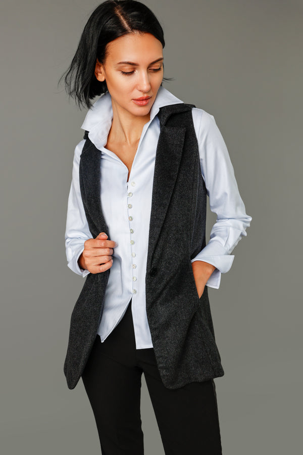Classic Vest Jacket - Grey