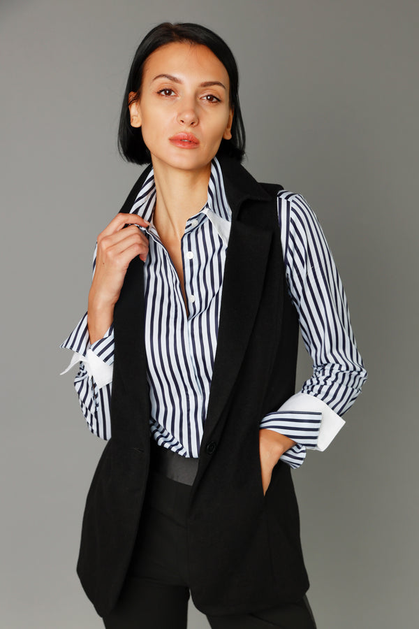 Classic Vest Jacket - Black