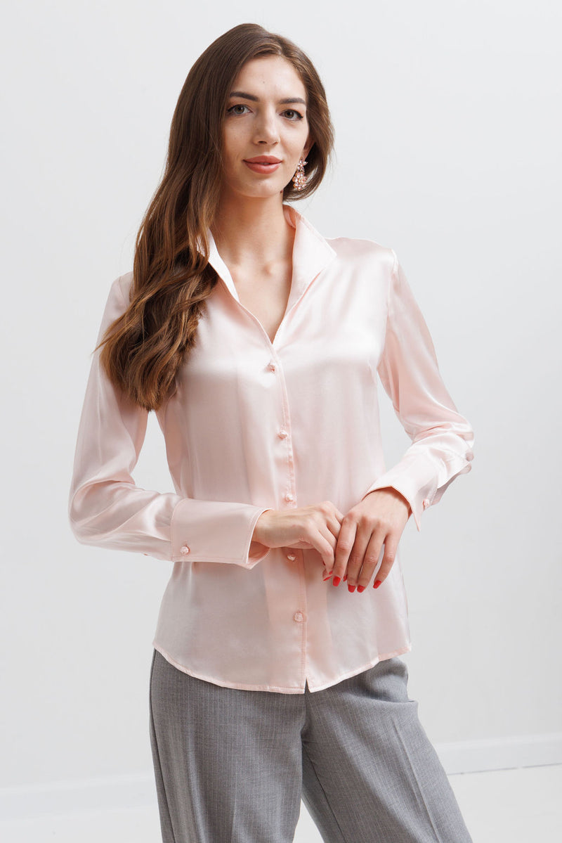 Soft Collar Blouse - Powder Pink