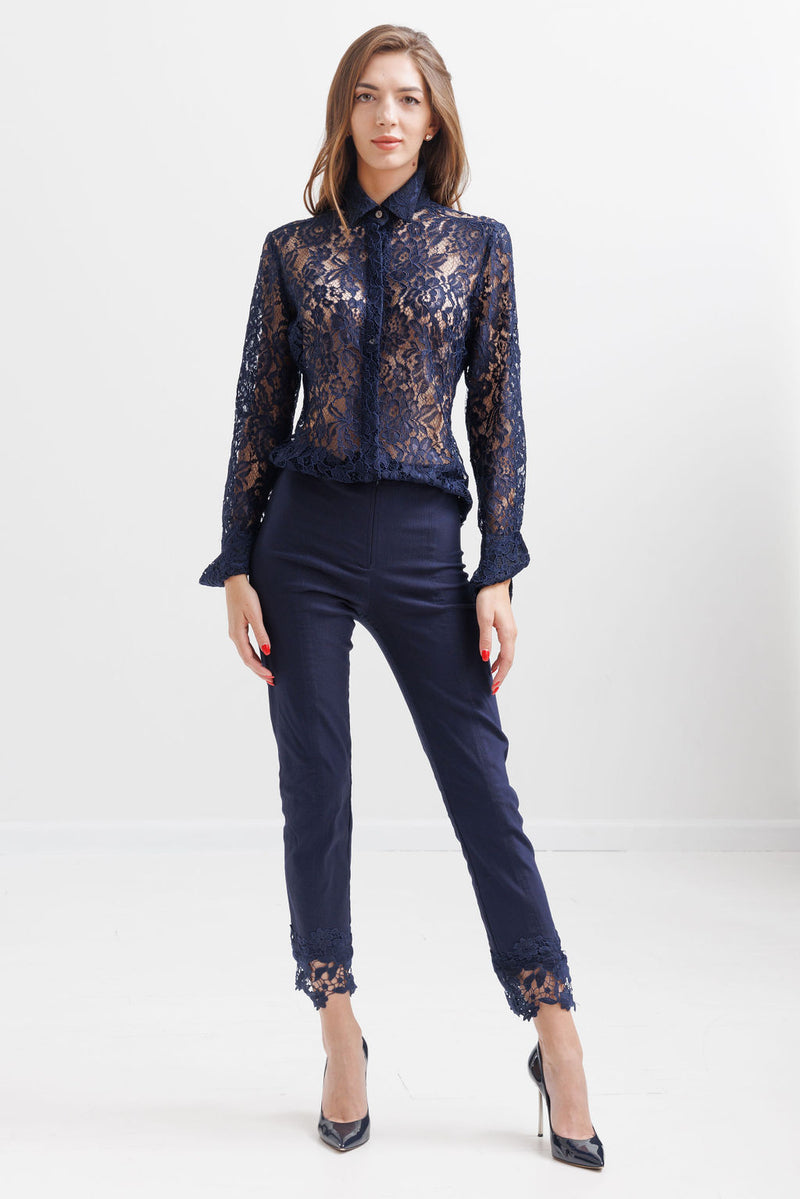 Attitude - French Navy Lace