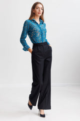 Attitude - Embroidered French Lace Teal