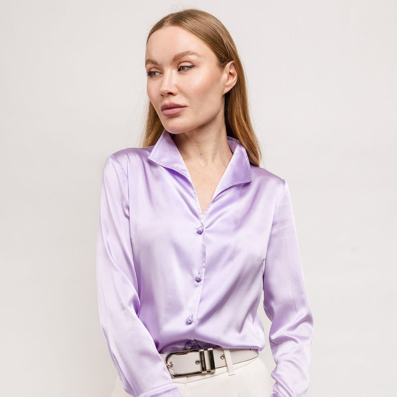 Soft Collar Blouse - Lavender!