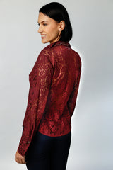 Attitude Blouse – Deep Wine French Lace
