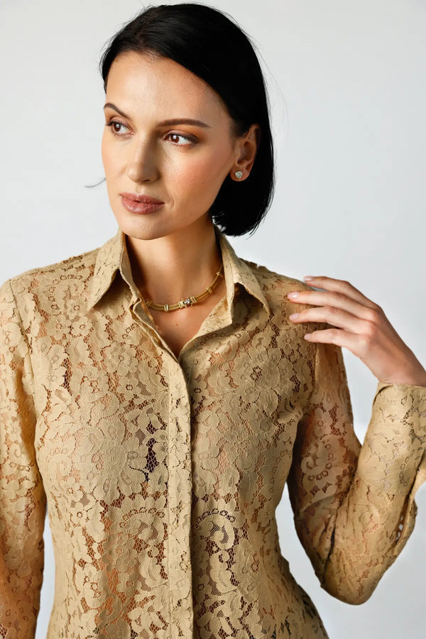 Attitude – Nude Lace | Women’s Blouse
