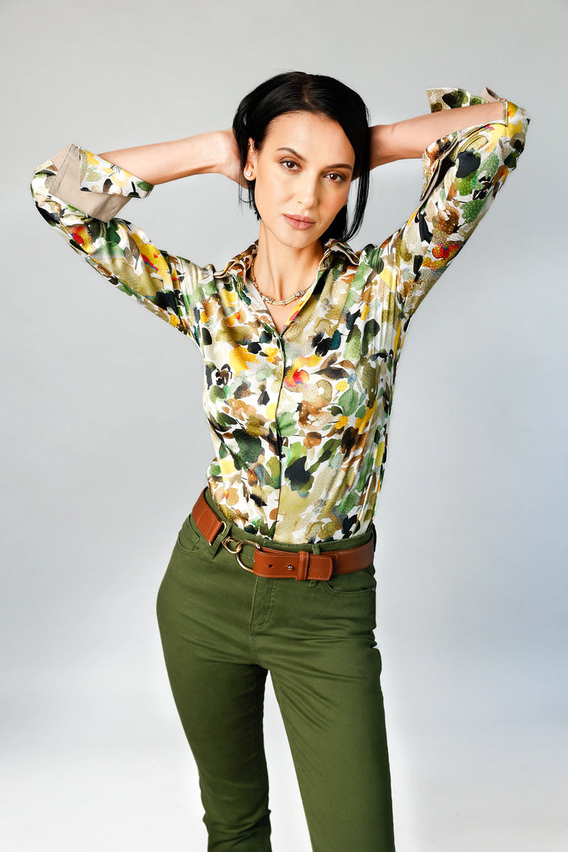 Double Collar Cuff - Natural Brush | Women's Blouse