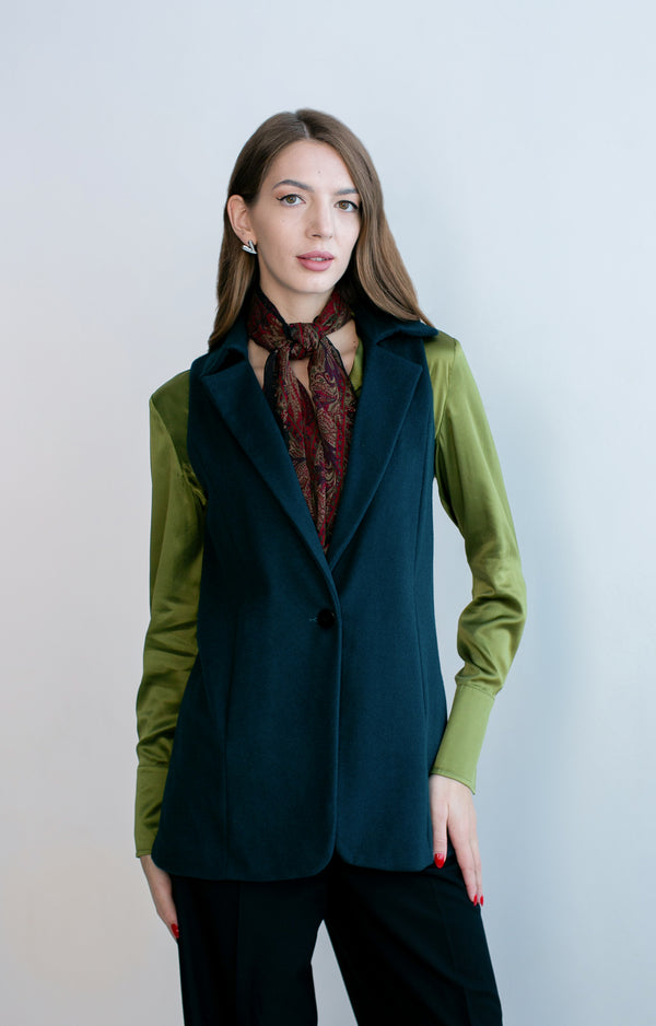 Classic Vest Jacket - Deep Teal