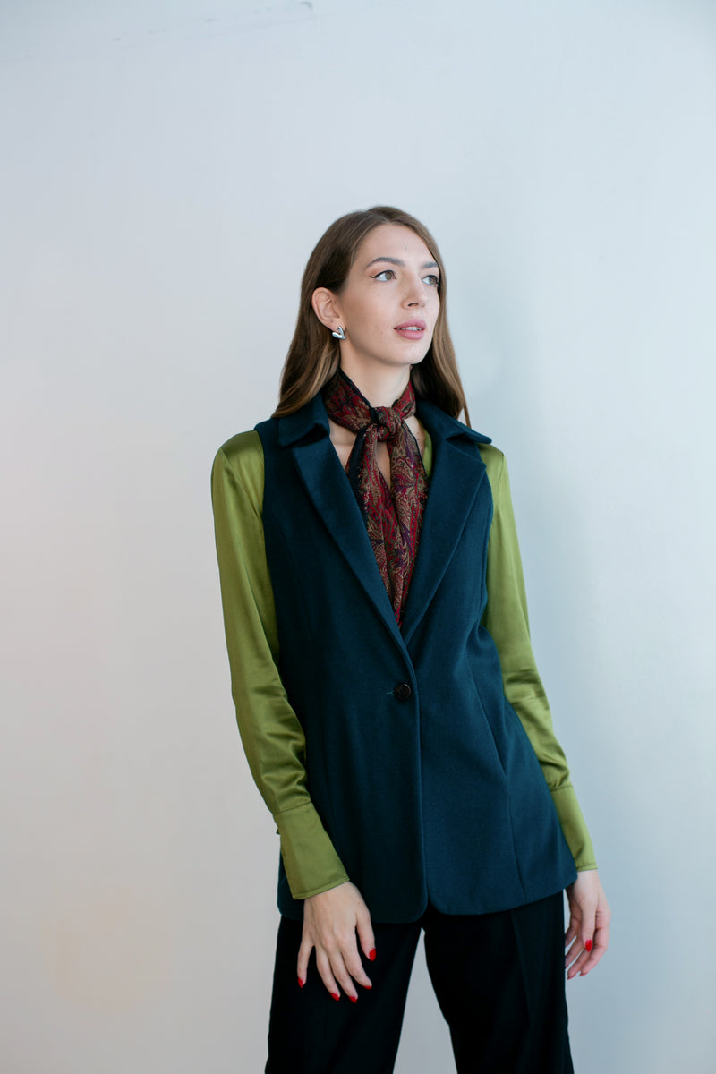 Classic Vest Jacket - Deep Teal