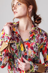 Double Collar Cuff - Earth Brush | Women's Blouse