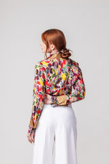 Double Collar Cuff - Earth Brush | Women's Blouse
