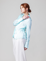 Soft Collar Blouse - Soft Aqua