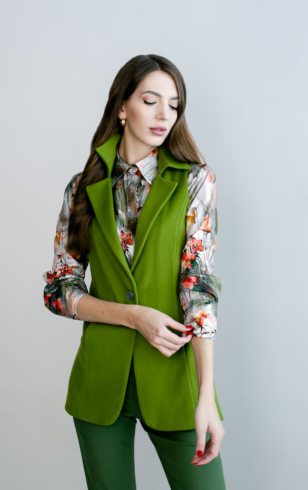 Classic Vest Jacket - Green