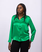 Classic Pure Silk Drape Blouse