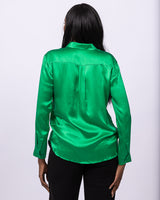 Classic Pure Silk Drape Blouse