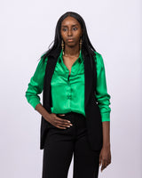 Classic Pure Silk Drape Blouse