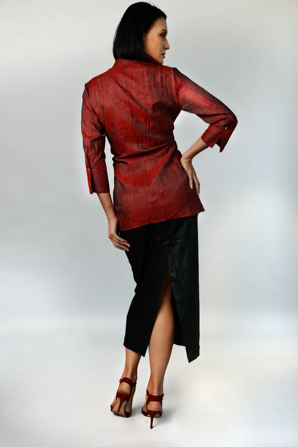 Rapture Tunic - Deep Red | Women's Blouse
