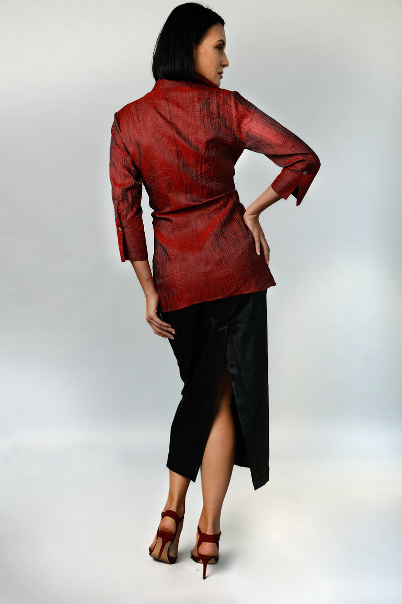 Rapture Tunic - Deep Red | Women's Blouse