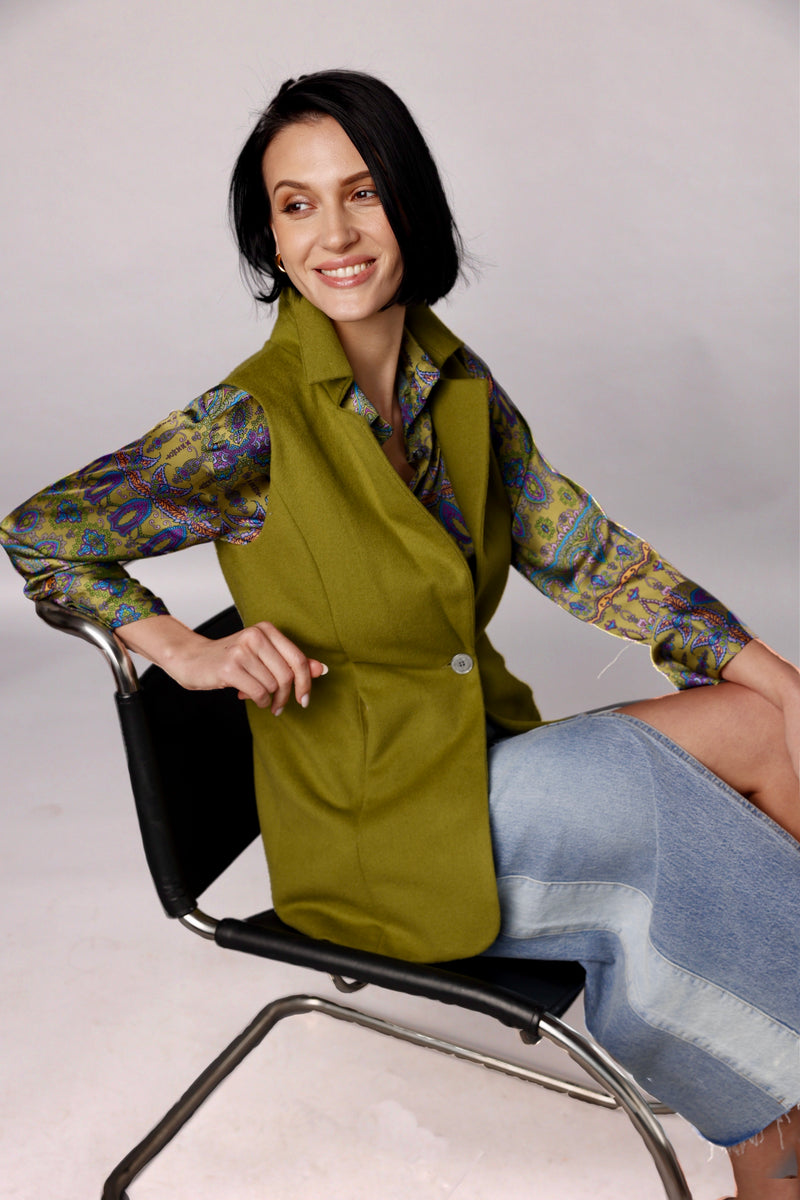 Chartreuse Wool Vest