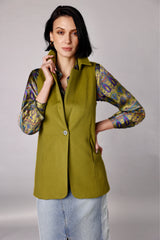 Chartreuse Wool Vest