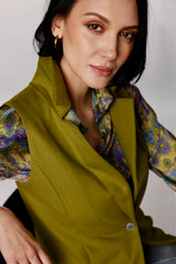 Chartreuse Wool Vest