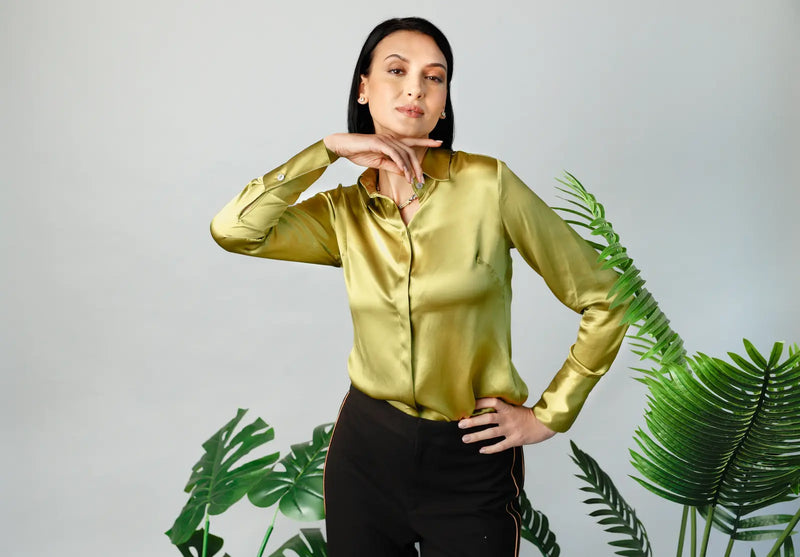 Attitude - Deep Olive | Women's Blouse