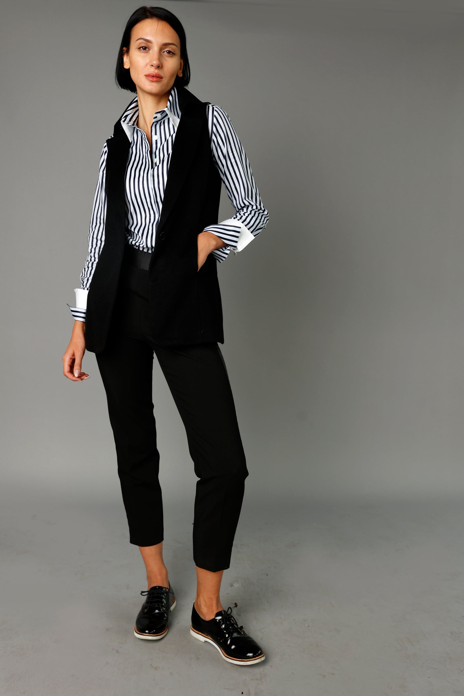 Classic Vest Jacket - Black – Farinaz Taghavi