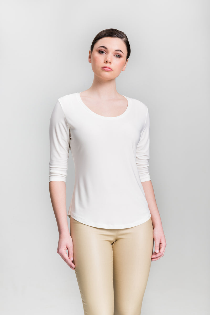 Scoop Neck - Off-White - Farinaz Taghavi