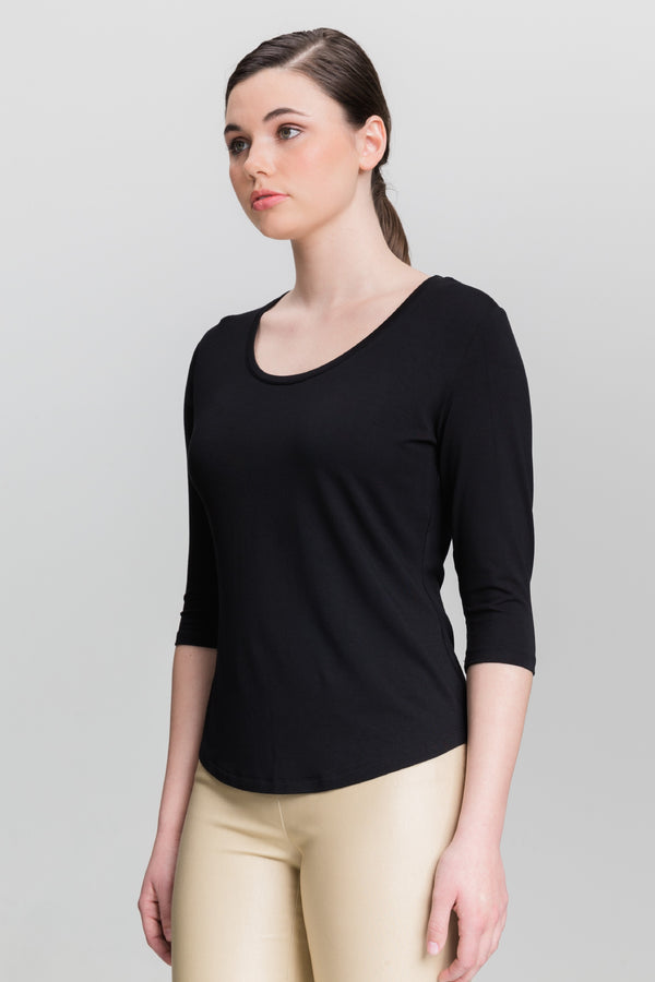 Scoop Neck - Black - Farinaz Taghavi