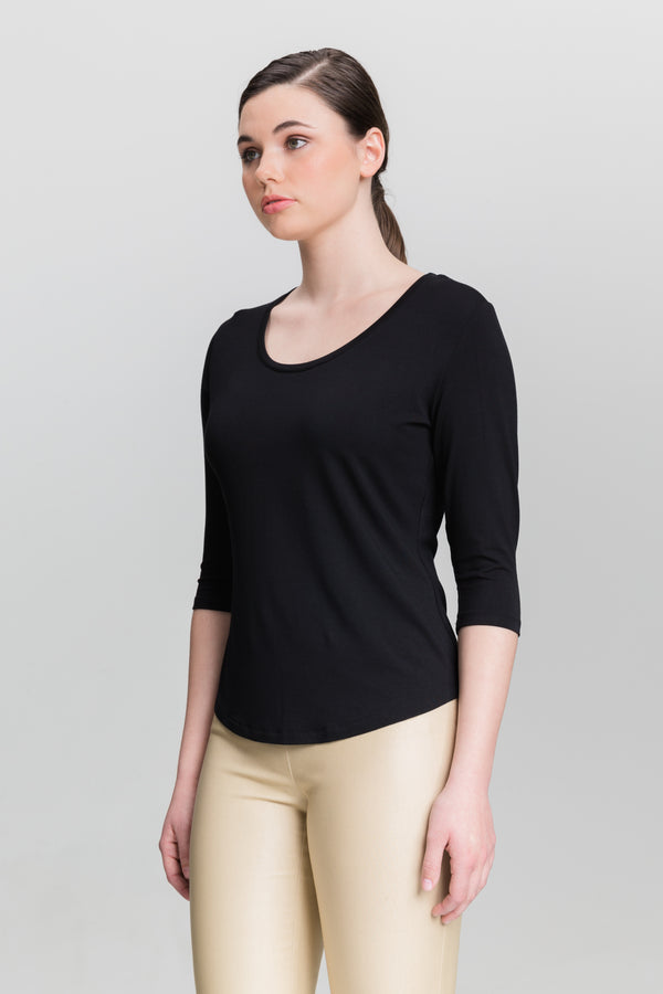 Scoop Neck - Black - Farinaz Taghavi