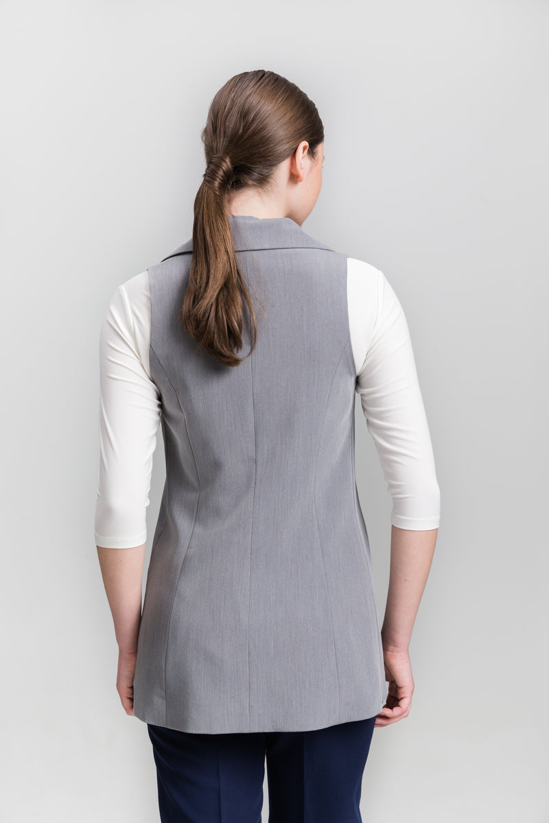 Light Gray Vest - Farinaz Taghavi