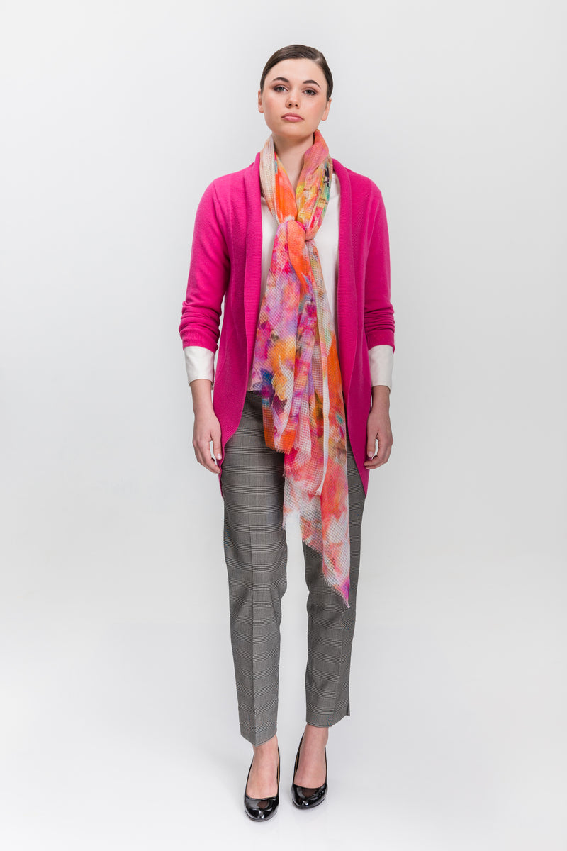 Cashmere Cardigan - Hot Pink - Farinaz Taghavi
