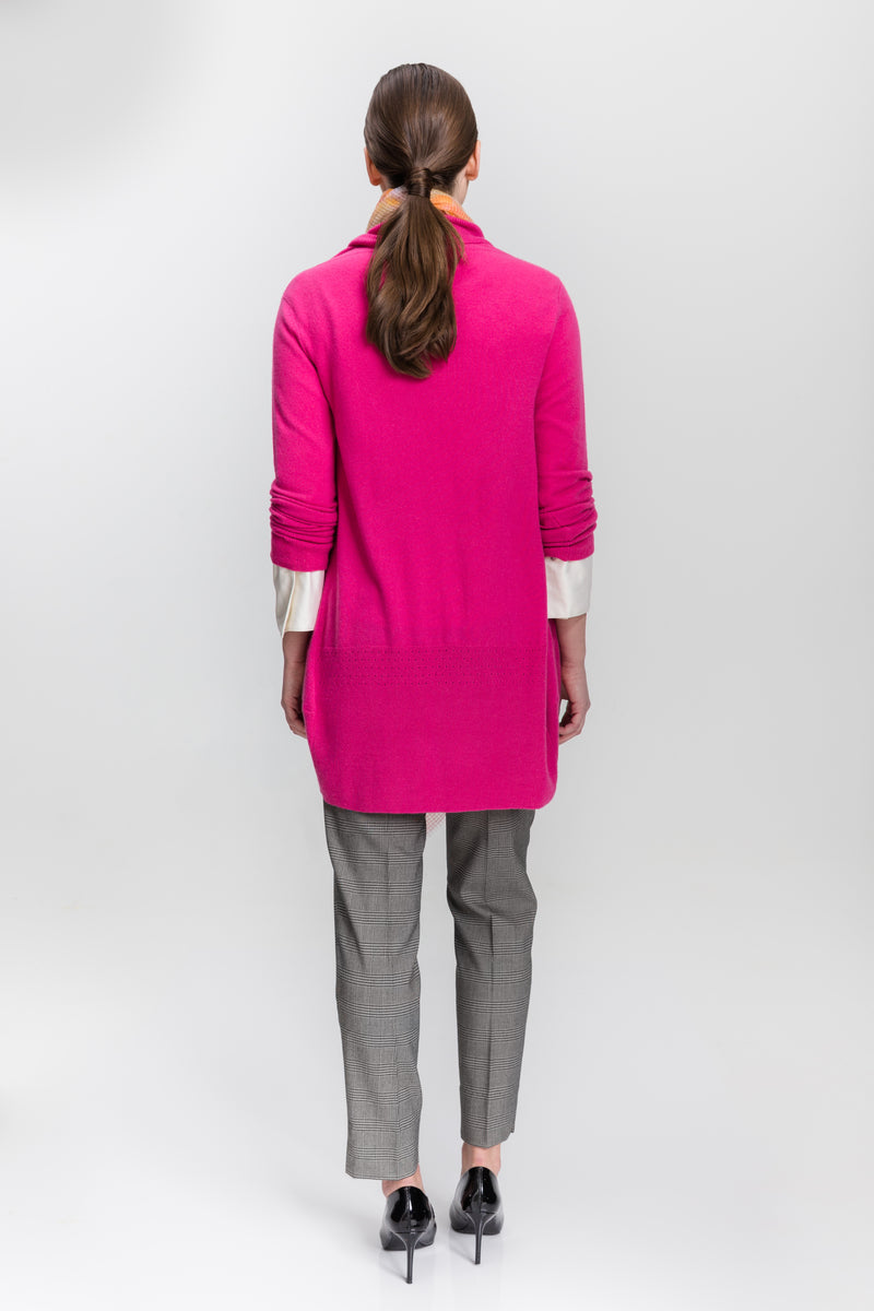 Cashmere Cardigan - Hot Pink - Farinaz Taghavi