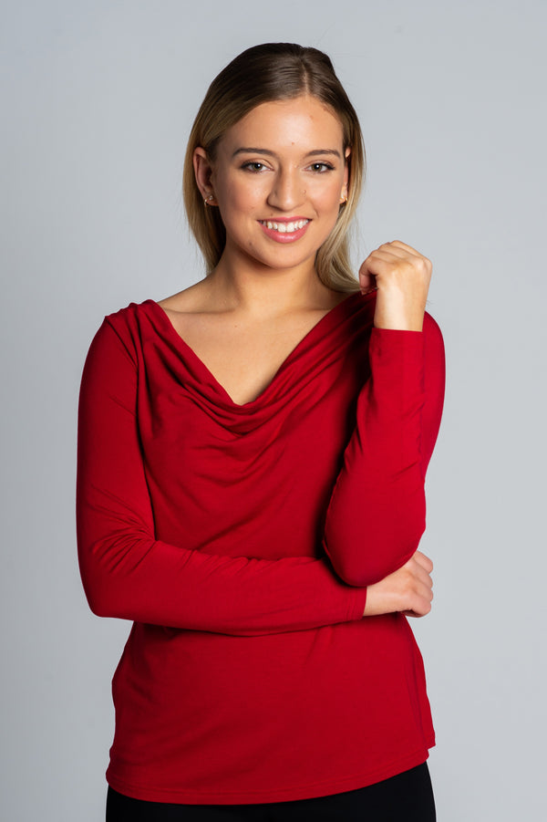 Red Draped Knit - Farinaz Taghavi