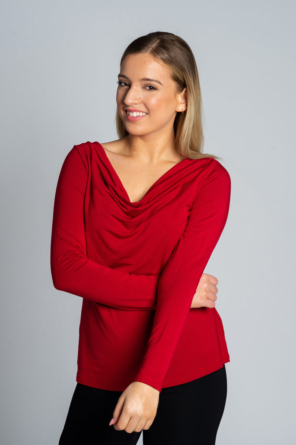 Red Draped Knit - Farinaz Taghavi