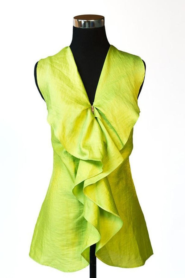 Flow Tunic - Sleeveless Blouse - Lime