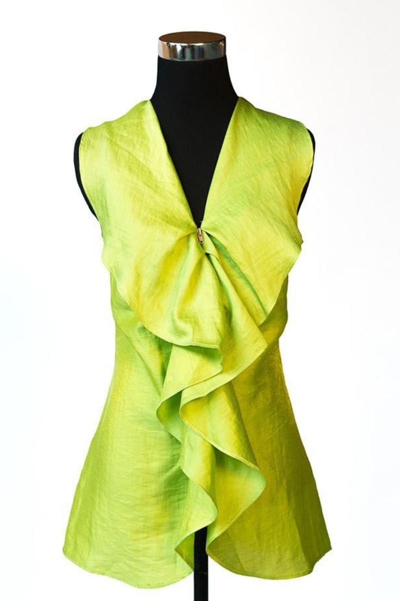 Flow Tunic - Sleeveless Blouse - Lime