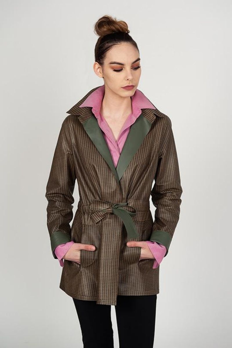 Reversible Lamb Leather Trench Jacket