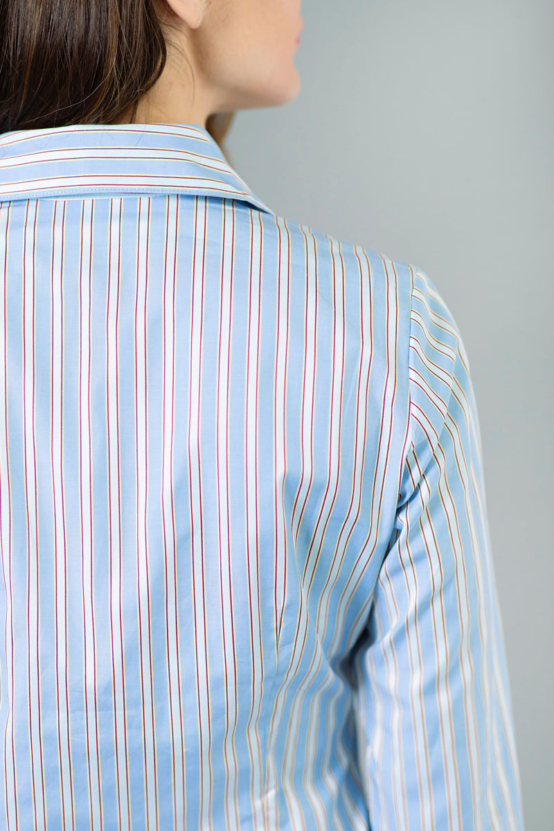 Attitude - Blue Satin Stripe