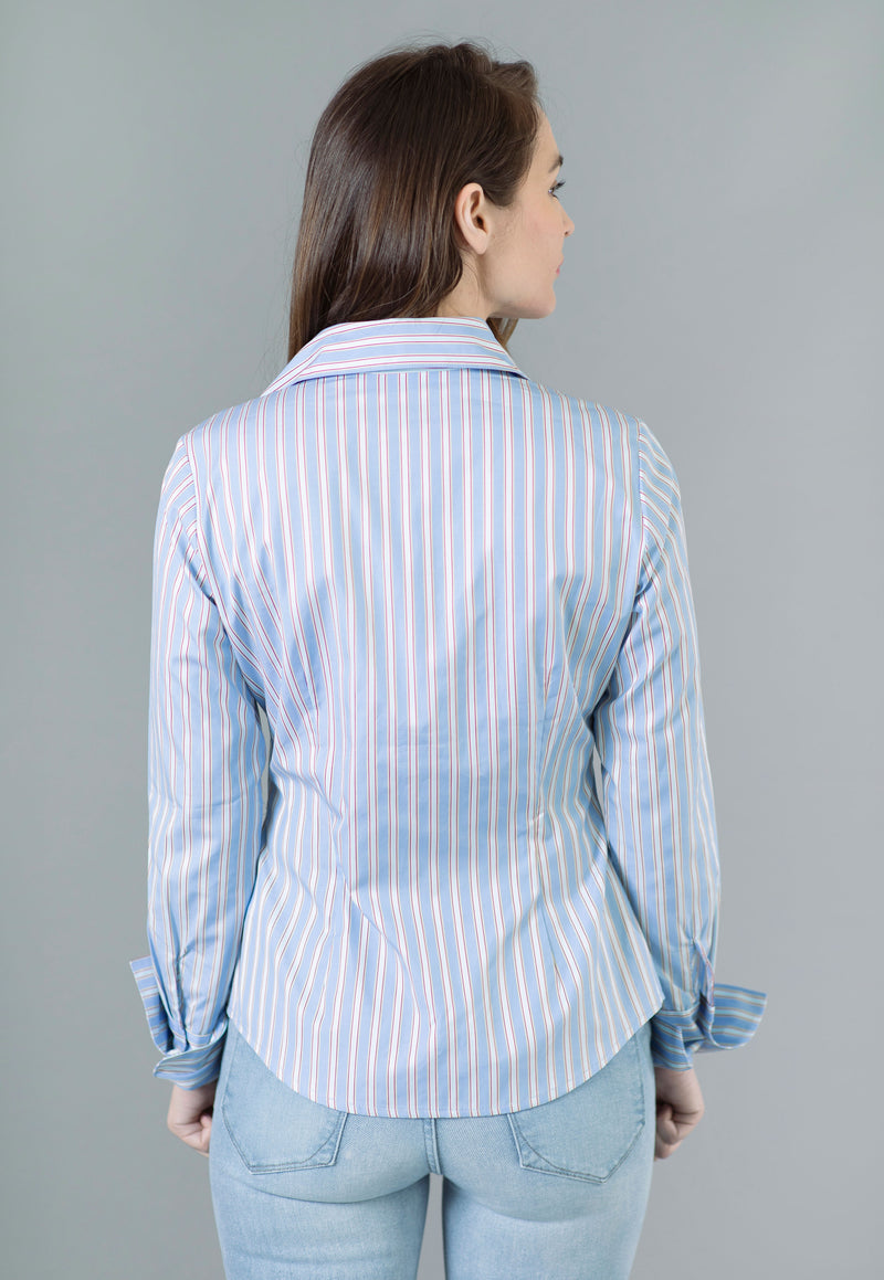 Attitude - Blue Satin Stripe