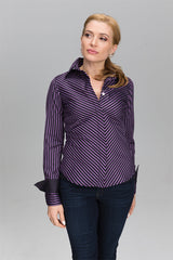 Double Collar - Black with Dark Purple - Farinaz Taghavi