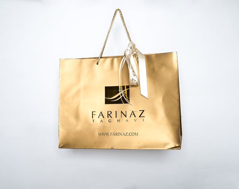 Gold Shopping Bag - Farinaz Taghavi